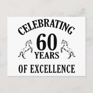 Postal Elegantes ideas de regalo de cumpleaños número 60