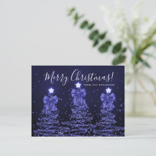 Postal Elegantes lazos para árboles de Navidad de vacacio