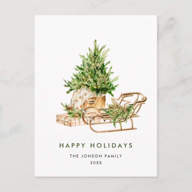 Postal Elegantes Navidades bohemios en vacaciones de comp (Anverso)