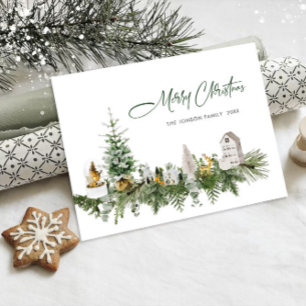 Postal Elegantes Navidades bohemios en vacaciones de comp