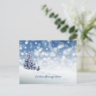 Postal Elegantes Navidades en invierno Árbol de nieve