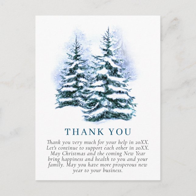 Postal Elegantes Navidades Gracias Corporativo (Anverso)
