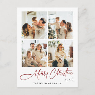 Postal Elegantes Navidades Minimalistas 4 Fotos