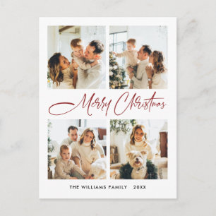 Postal Elegantes Navidades Minimalistas 4 Fotos