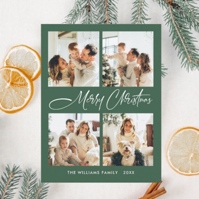 Postal Elegantes Navidades Minimalistas 4 Fotos (Subido por el creador)