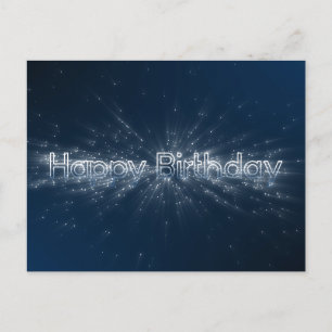 Postal Elegantes partículas brillantes de cumpleaños feli