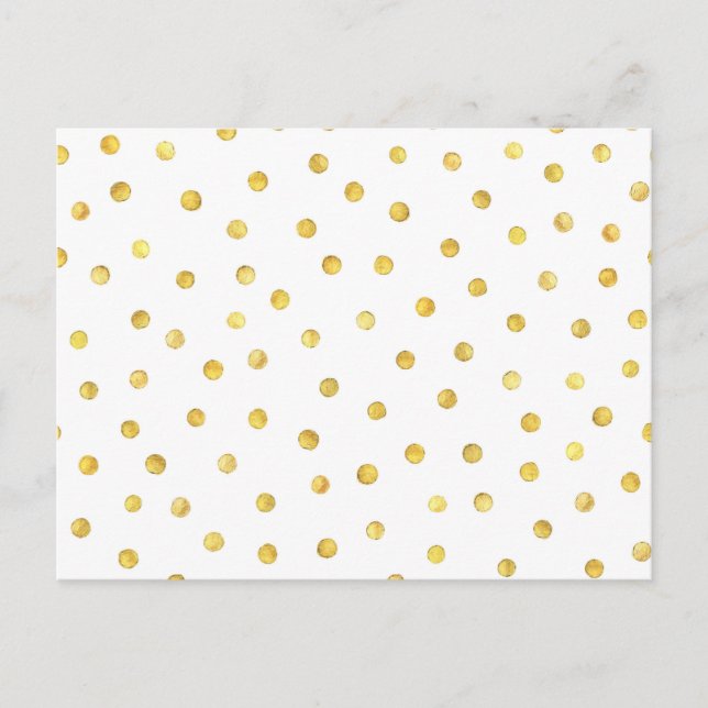 Postal Elegantes puntos de confetti Relieve metalizado do (Anverso)
