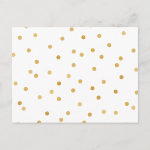 Postal Elegantes puntos modernos de confeti de oro blanco