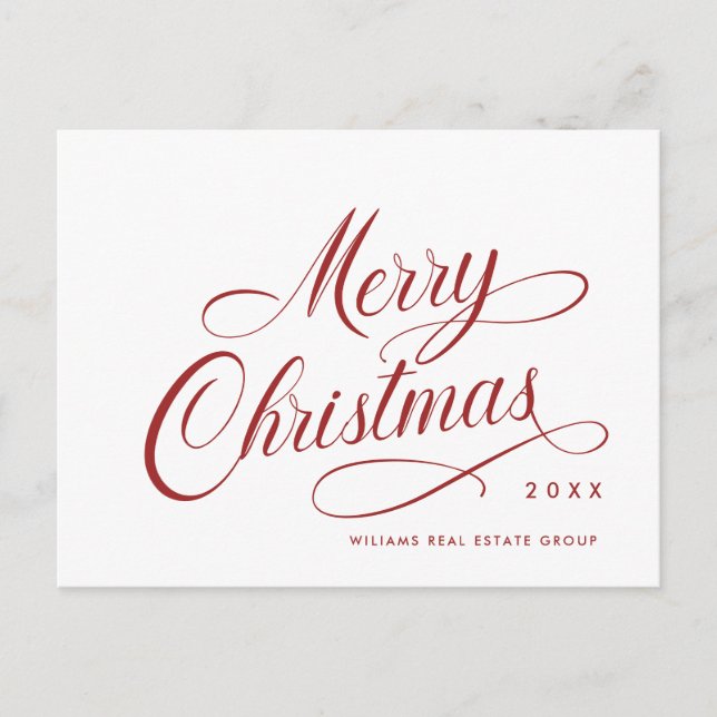 Postal Elegantes vacaciones de Navidades corporativos Min (Anverso)