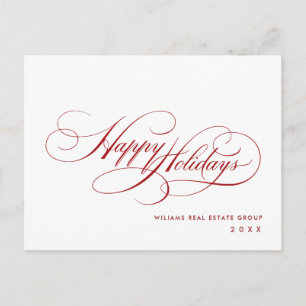 Postal Elegantes vacaciones de Navidades corporativos Min