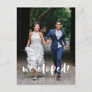 Postal Elegimos la foto de un boda de escritura moderna