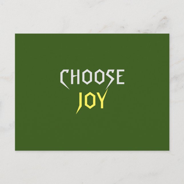 Postal Elegir alegría (Anverso)