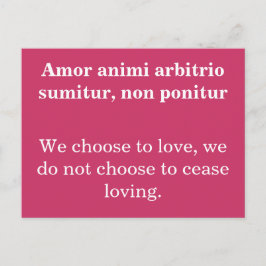 Postal Elegir amar - cita de Putin Syrus