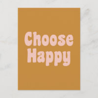 Elegir feliz tipografía retro Inspiradora amarillo