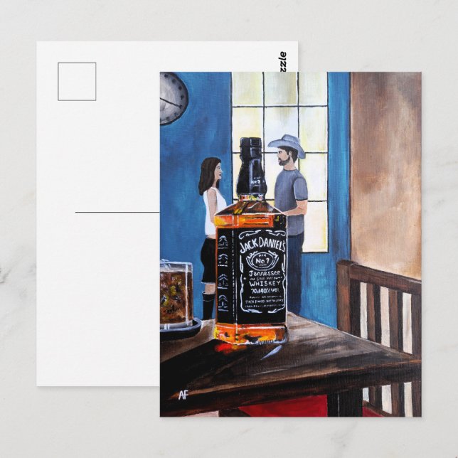 Postal Elegir pintura de Texas de Alfred Fox (Anverso / Reverso)