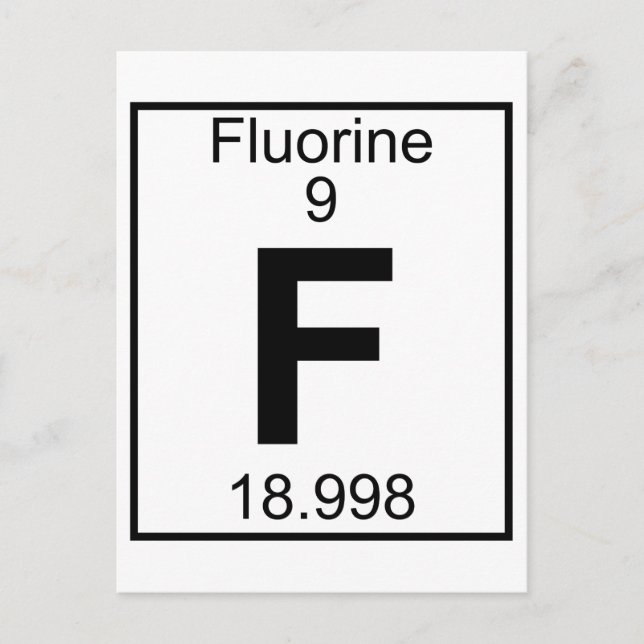Postal Elemento 009 - F - Fluorina (completa) (Anverso)
