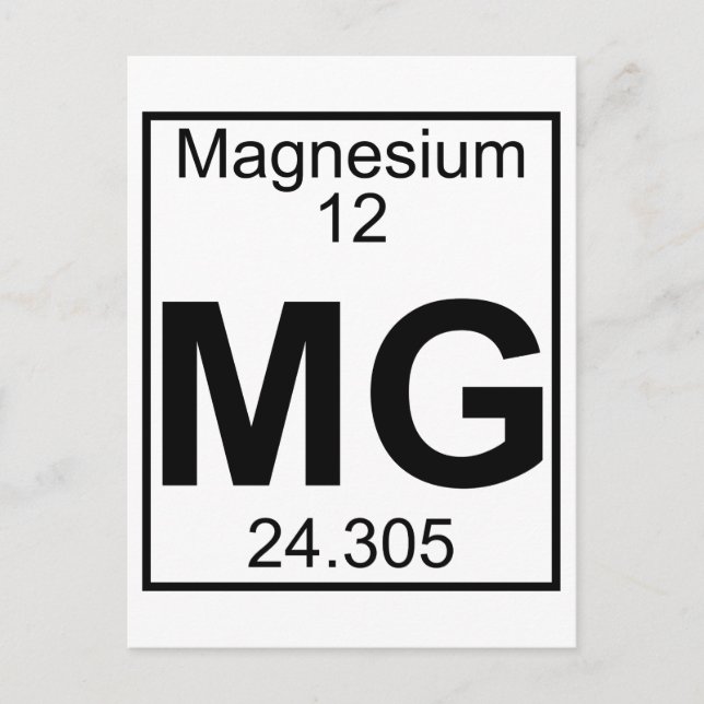 Postal Elemento 012 - Mg - Magnesio (Completo) (Anverso)
