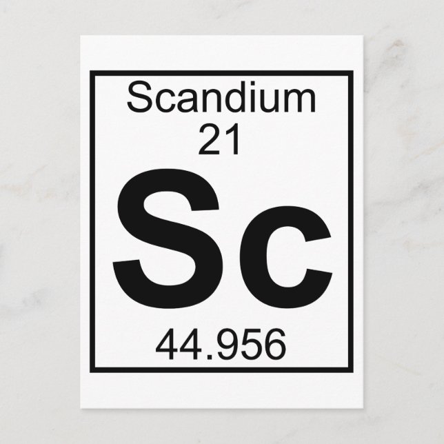 Postal Elemento 021 - Sc - Scandium (Completo) (Anverso)
