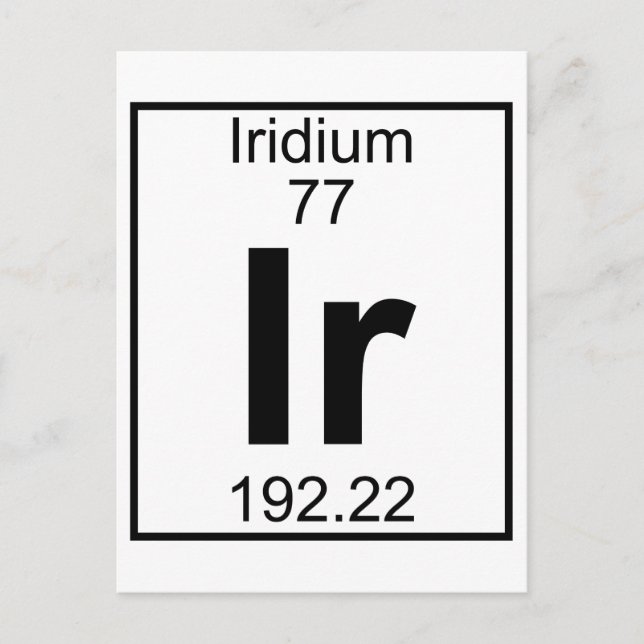 Postal Elemento 077 - Ir - Iridium (completo) (Anverso)