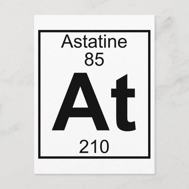 Postal Elemento 085 - A - Astatina (Completo) (Anverso)