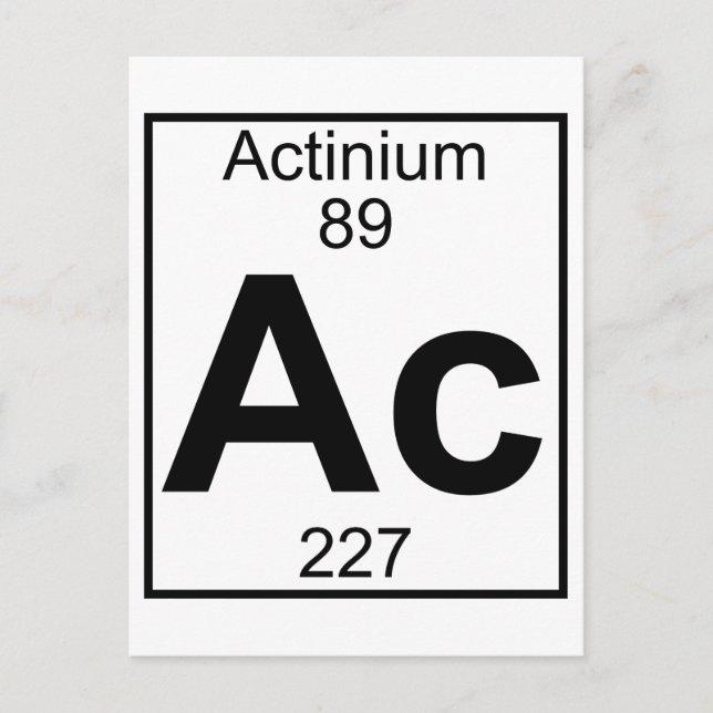 Postal Elemento 089 - Ac - Actinium (Completo) (Anverso)