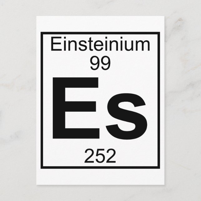 Postal Elemento 099 - Es - Einsteinium (Completo) (Anverso)