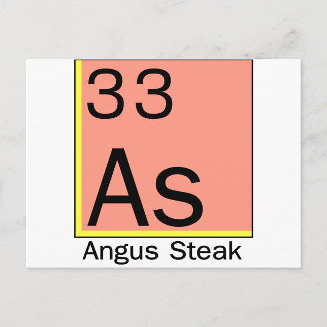 Postal Elemento 33: Angus Steak (Anverso)