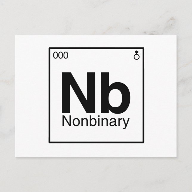 Postal Elemento NB - Tabla Periódica No Binaria (Anverso)