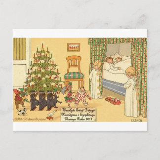 POSTAL ELEMENTOS DE CHISTMAS POLACOS WESOLYCH SWIAT