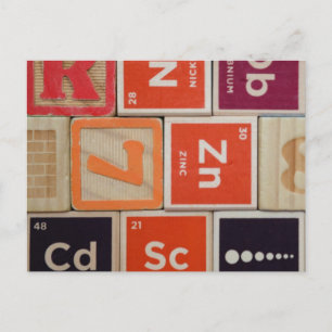 Postal Elementos Periódicos Zinc Ciencia