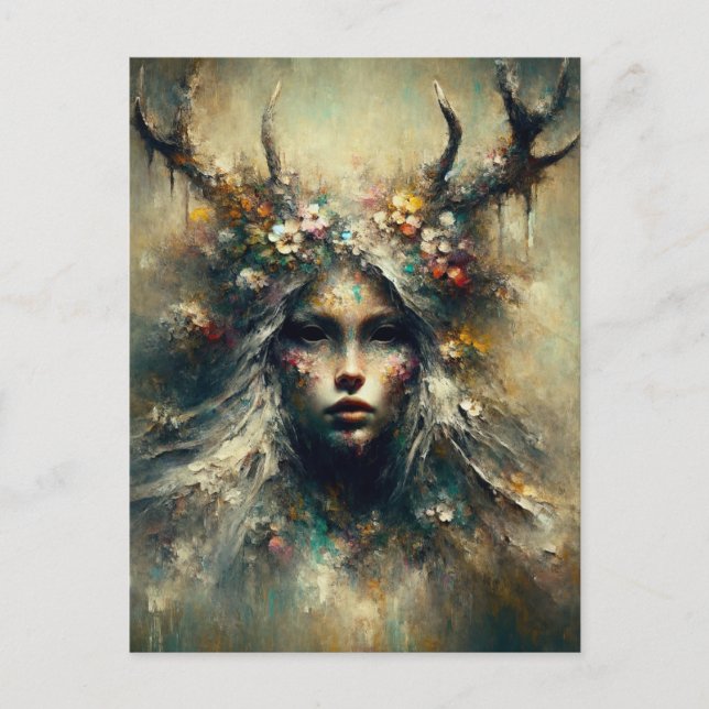 Postal Elen, la mujer pagana, de las maneras (Anverso)