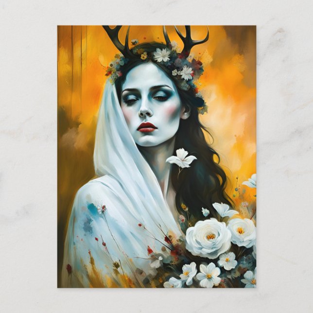 Postal Elen, mujer pagana, de las maneras de ser novia (Anverso)