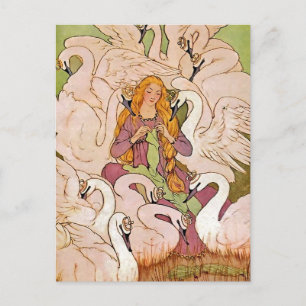 Postal Elenore Abbott La Postcarta De Los Cisne Salvajes