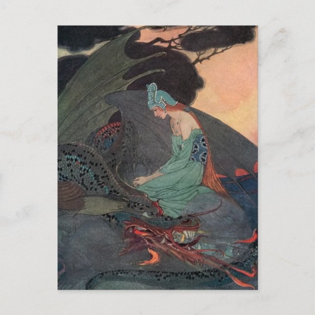 Postal Elenore Abbott La Postcarta De Los Dos Hermanos (Anverso)