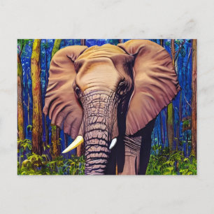 Postal Elephant Animal de arte