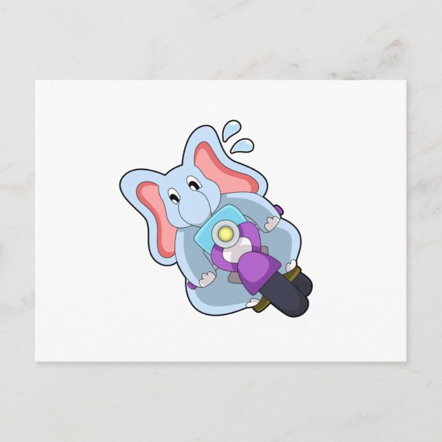 Postal Elephant as Biker with Motorcycle.PNG (Anverso)