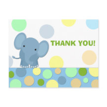 Elephant Gracias Postcard