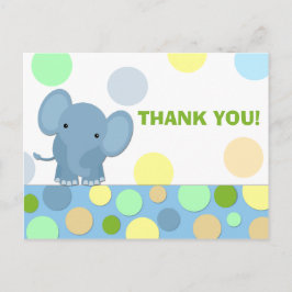 Postal Elephant Gracias Postcard