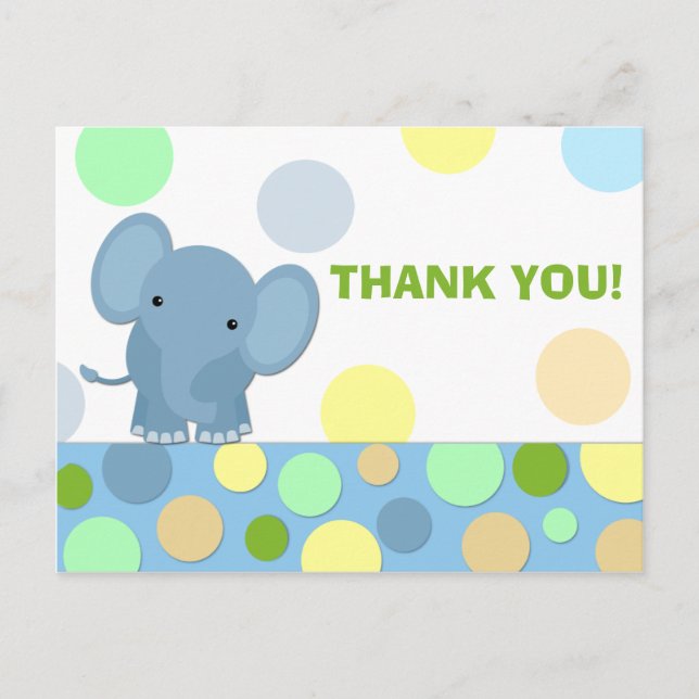 Postal Elephant Gracias Postcard (Anverso)