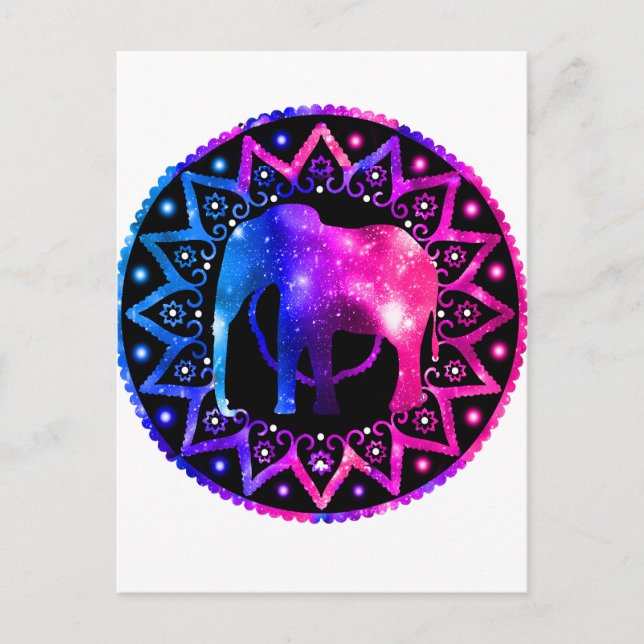 Postal Elephant Mandala (Anverso)