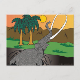 POSTAL ELEPHANT POSTCARD