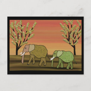Postal Elephant Sunset