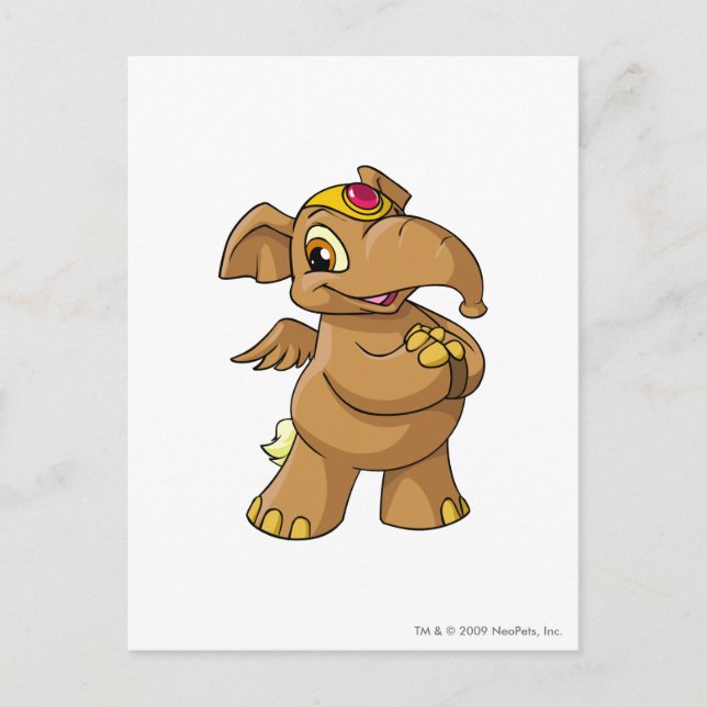 Postal Elephante Brown (Anverso)