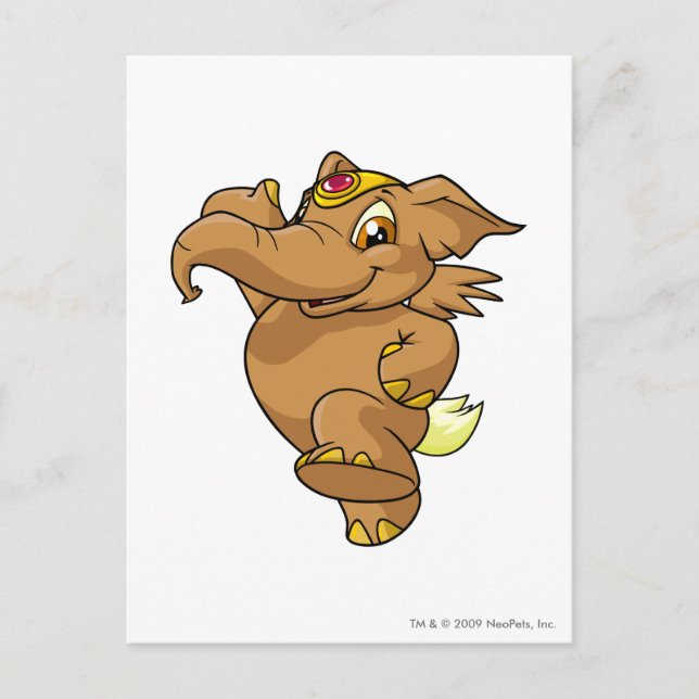 Postal Elephante Brown (Anverso)