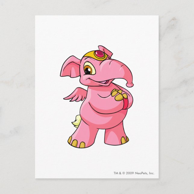 Postal Elephante Pink (Anverso)