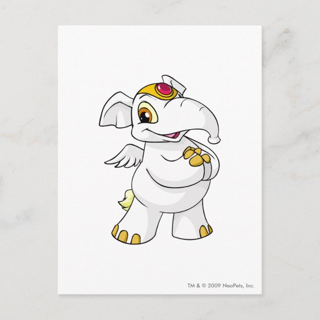 Postal Elephante White (Anverso)