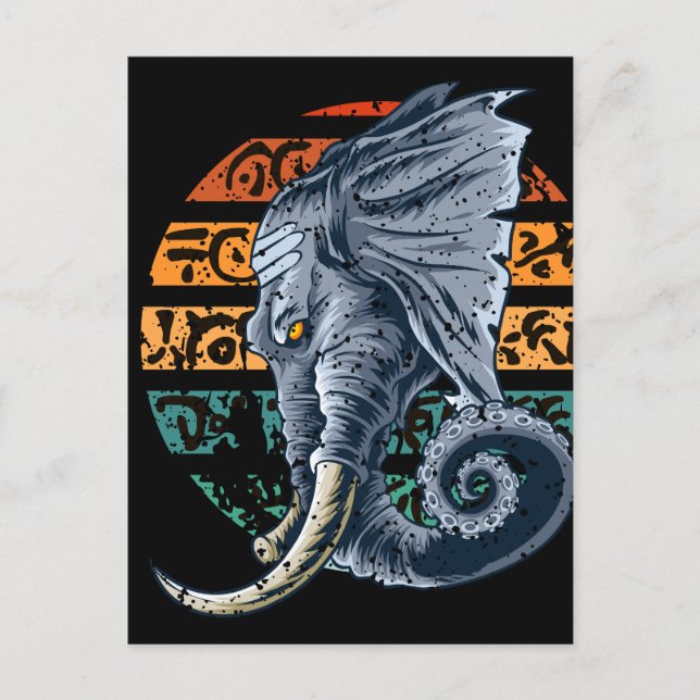 Postal Elephantopus Elephant Tentacle Trunk Lovecraft (Anverso)