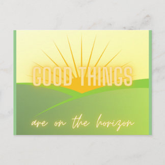 Postal Elevación del Sunshine Green Yellow Inspirador Tex
