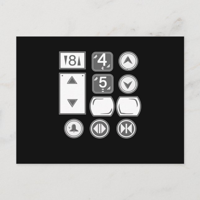 Postal Elevador de botones Elevador Elevador Elevador Ele (Anverso)