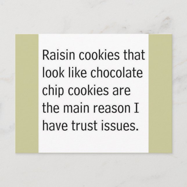 POSTAL ELEVAR COOKIES QUE PARECEN CHIPS DE CHOCOLATE SON (Anverso)